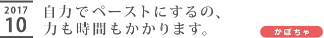 自力でペーストにするの、力も時間もかかります。