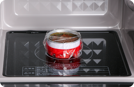 電子レンジ庫内中央に置く